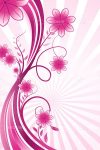 Pink Wavy Floral Background